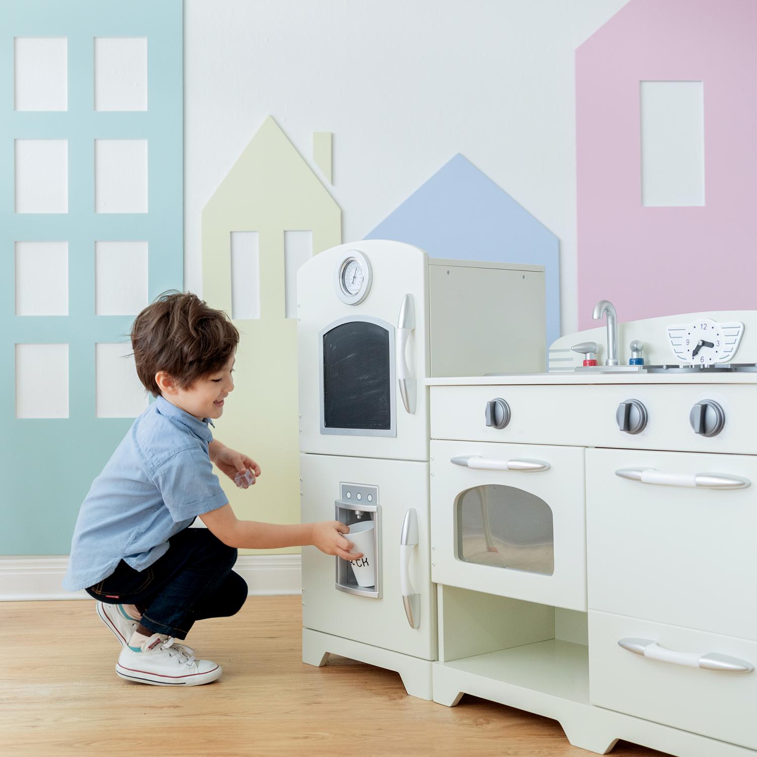 Teamson Kids Little Chef Fairfield Wooden Play Kitchen. Off-White