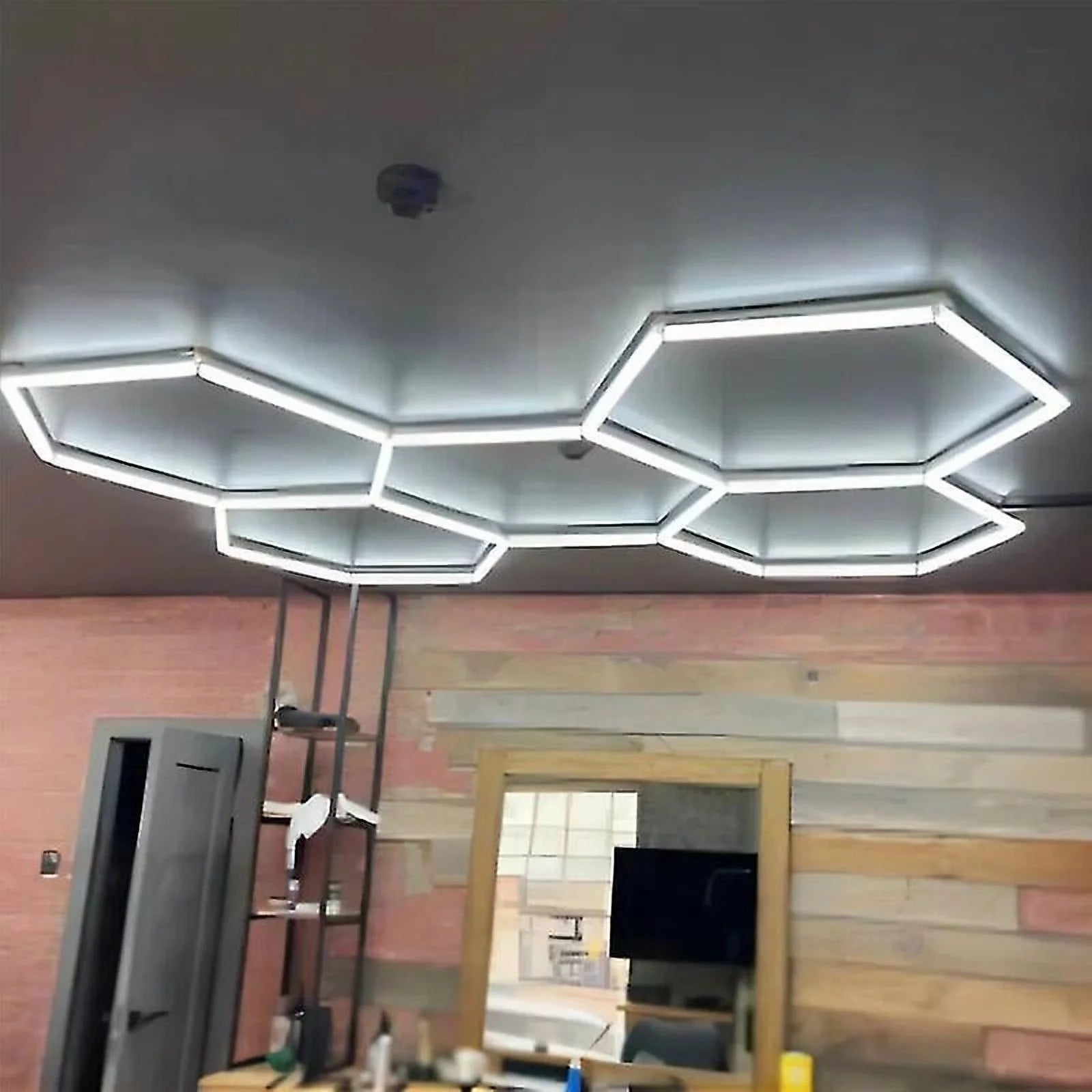 Garage Light Hexagon Lights Lamp AC 90-260V Led Car Workshop Ceiling Lighting