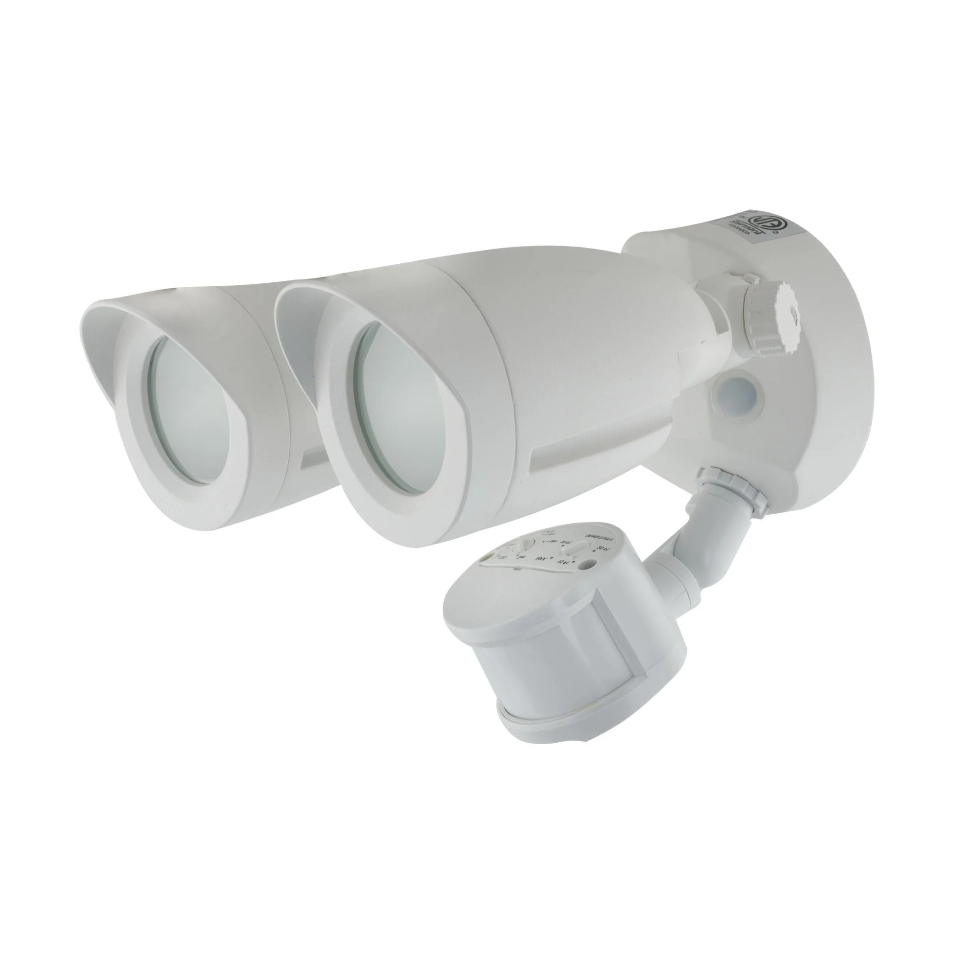 Nuvo Lighting LED Security Light Dual Head With Motion Sensor Black Finish 3000K