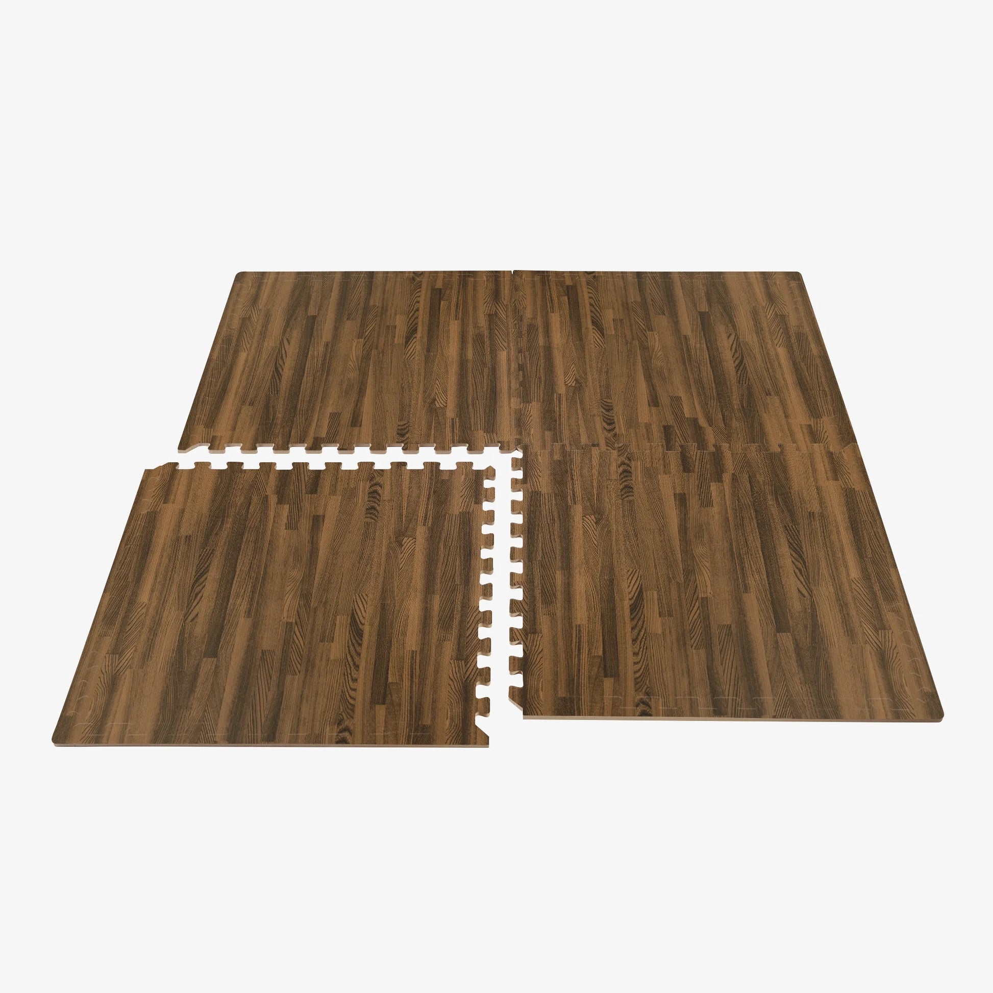 Forest Floor 5/8 Inch Thick Printed Foam Tiles, Premium Wood Grain Interlocking Foam Floor Mats, Anti-Fatigue Flooring, Walnut, 100 Sq Ft