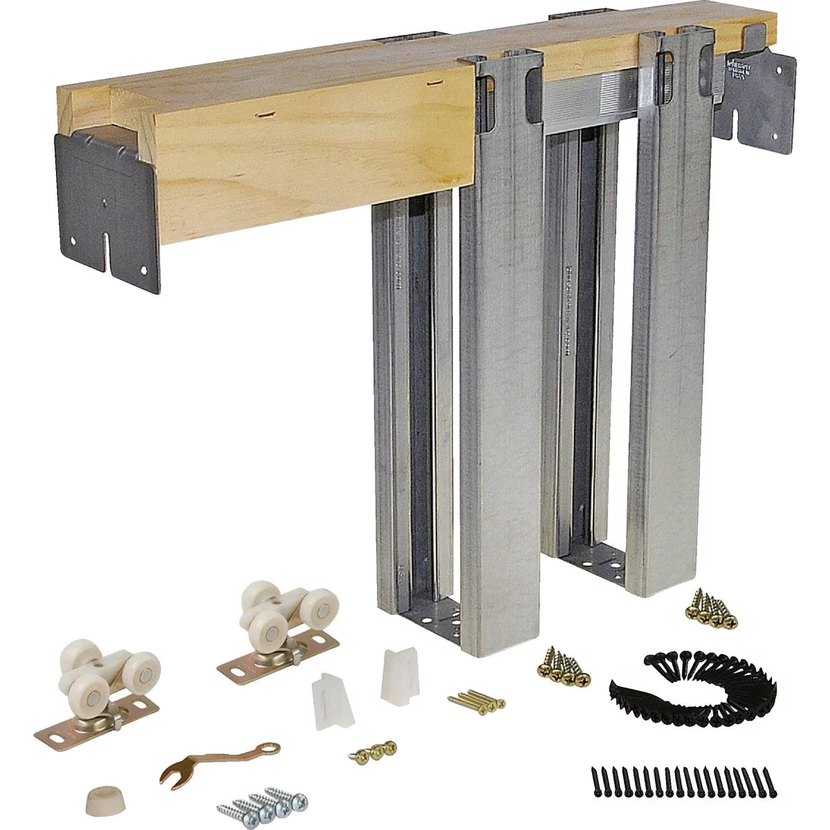 Johnson Hardware 1500 Soft Close Series Commercial Grade Pocket Door Frame for 2x4 Stud Wall 32 inch x 84 inch