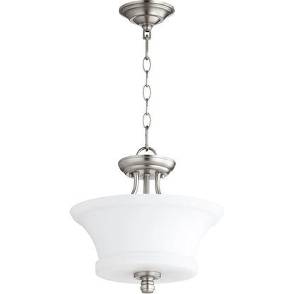 2922-13-86-Quorum Lighting-Rossington - 2 Light Dual Mount Pendant in Quorum Home Collection style - 13 inches wide by 13.5 inches high-Oiled Bronze