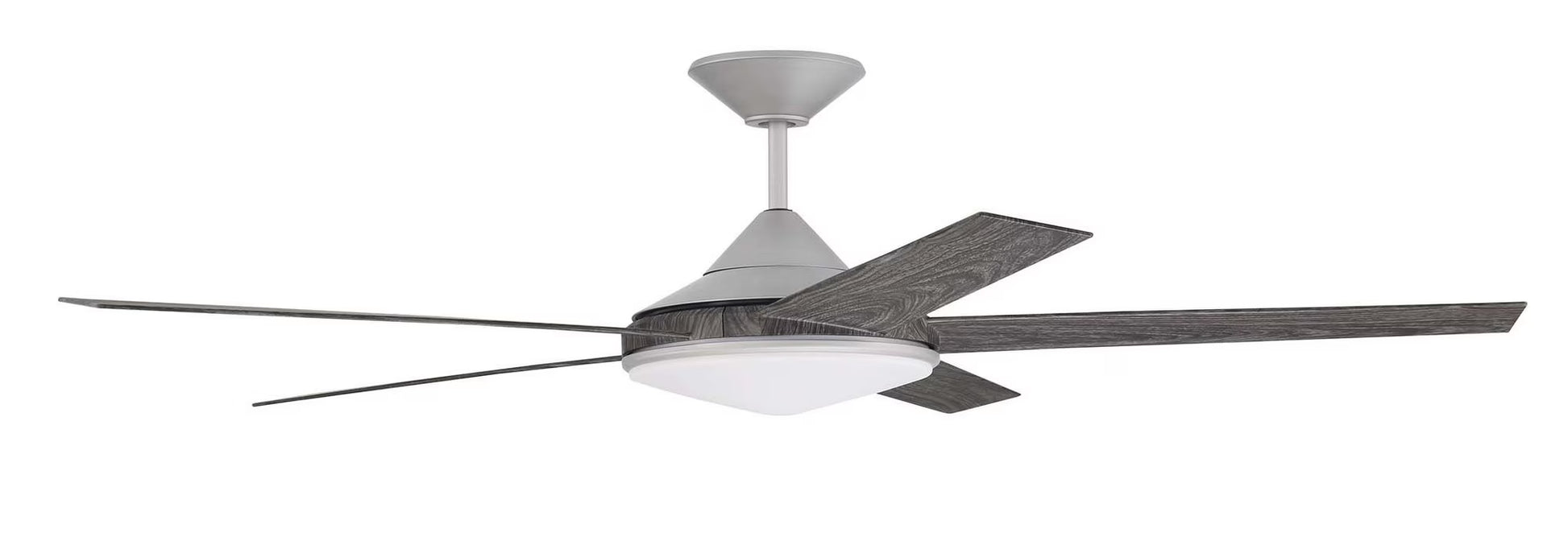 DLY60PN5-Craftmade Lighting-Delaney - 5 Blade Ceiling Fan with Light Kit In Contemporary Style-25.27 Inches Tall and 60 Inche Wide-Painted Nickel