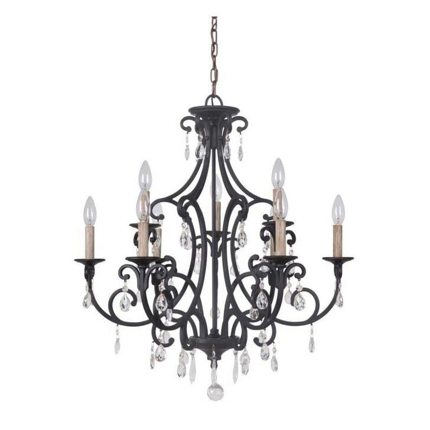 38926-MBK-Craftmade Lighting-Bentley - Six Light Chandelier -Traditional Installation