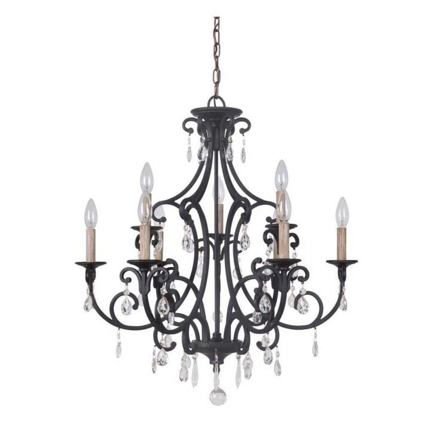 38926-MBK-Craftmade Lighting-Bentley - Six Light Chandelier -Traditional Installation