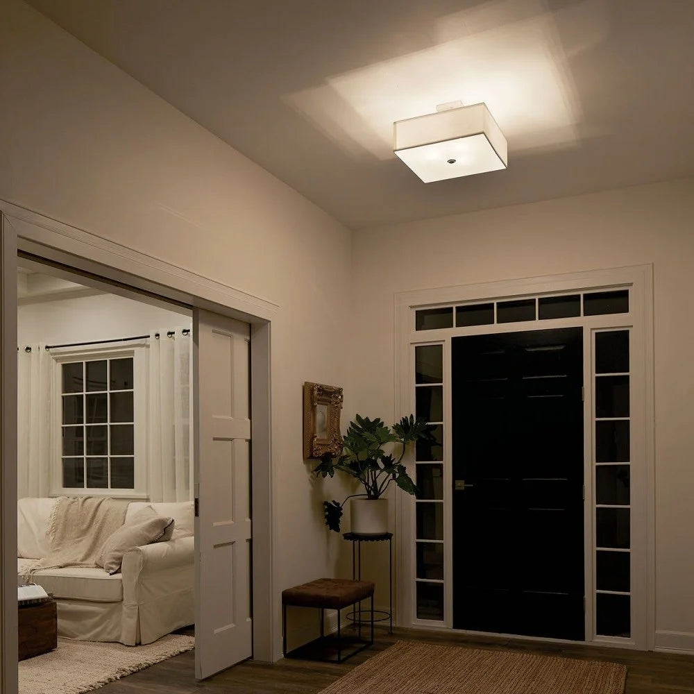43693NBR-Kichler Lighting-Shailene - 3 Light Semi-Flush Mount - 18 inches wide-Natural Brass Finish