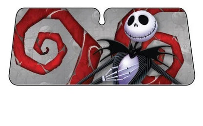 Nightmare Before Christmas Jack Skellington 12-Piece Car Accessory Bundle Set - Officially Licensed Car Seat Covers, Floor Mats, Sunshade, and More by Yupbizauto