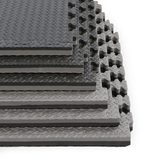 Xspec 1" Extra Thick Reversible EVA Foam Home Gym Exercise Mats 12 pcs 48 Sq