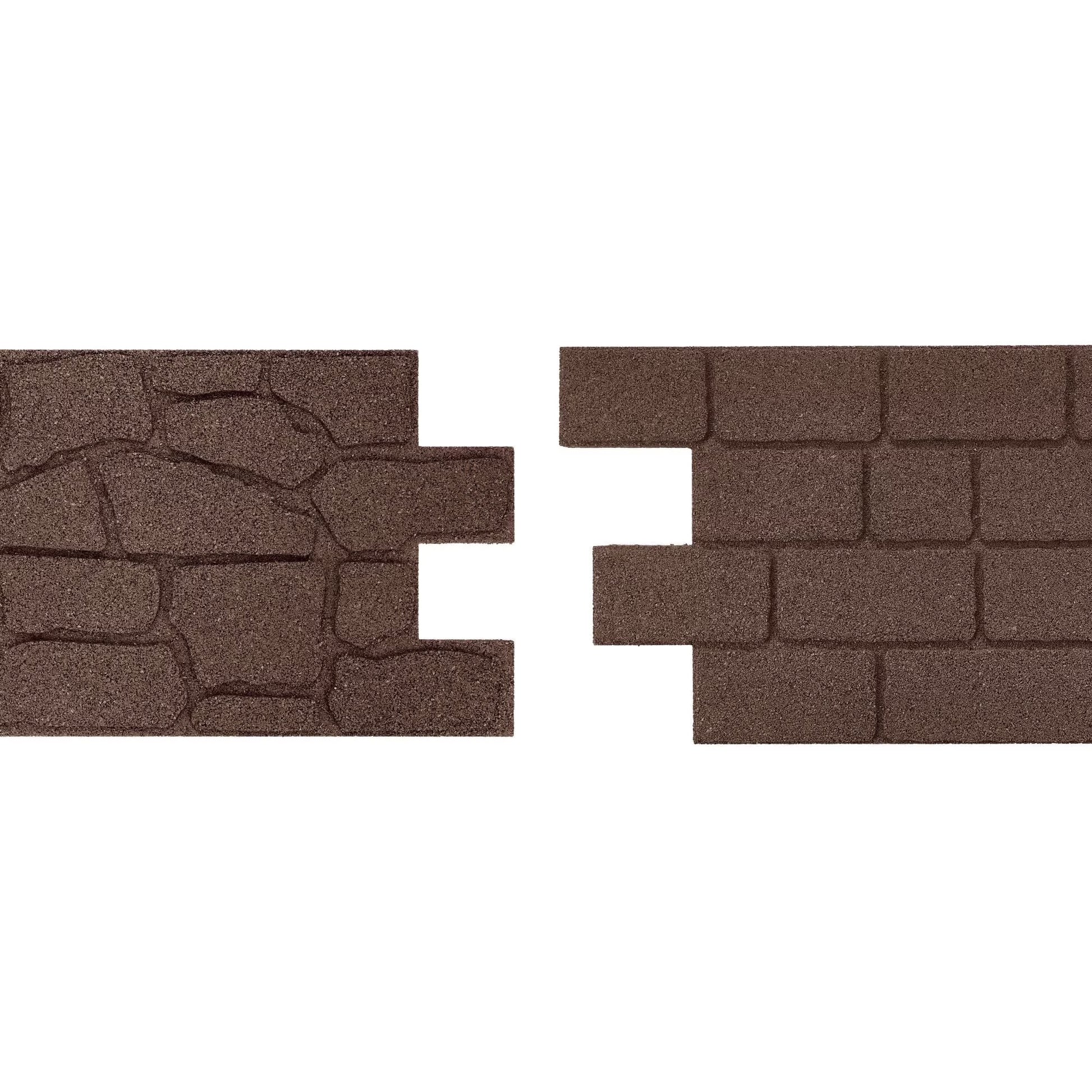 GroundSmart 24" x 12" x 5/8" Black Interlocking Dual-Sided Rubber Paver, 9 Pack