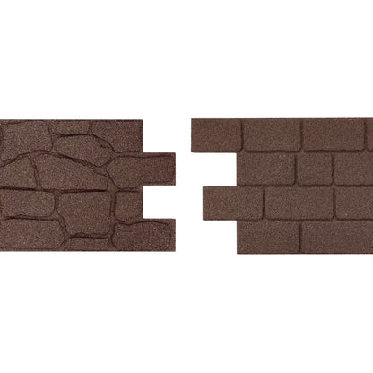 GroundSmart 24" x 12" x 5/8" Black Interlocking Dual-Sided Rubber Paver, 9 Pack