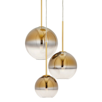 Forte Lighting 2760-03 Callisto 3 Light 18" Wide Multi Light Pendant - Black
