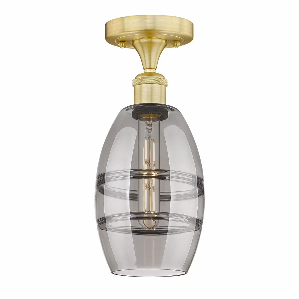 Innovations Lighting - Vaz - 1 Light Semi-Flush Mount In Industrial Style-8.25