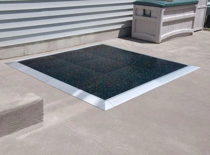TentandTable Black Sparkle Portable Commercial Dance Floor - Indoor & Outdoor, 9 ft x 9 ft