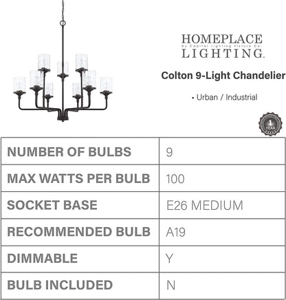 Capital Lighting 428891-451 Colton 9 Light 38" Wide Chandelier - Brass