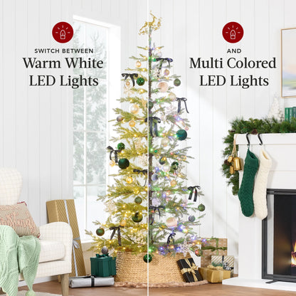 Best Choice Products 4.5ft Pre-Lit Sparse Christmas Tree w/100 2-in-1 LED Lights, Cordless Connection, Metal Stand