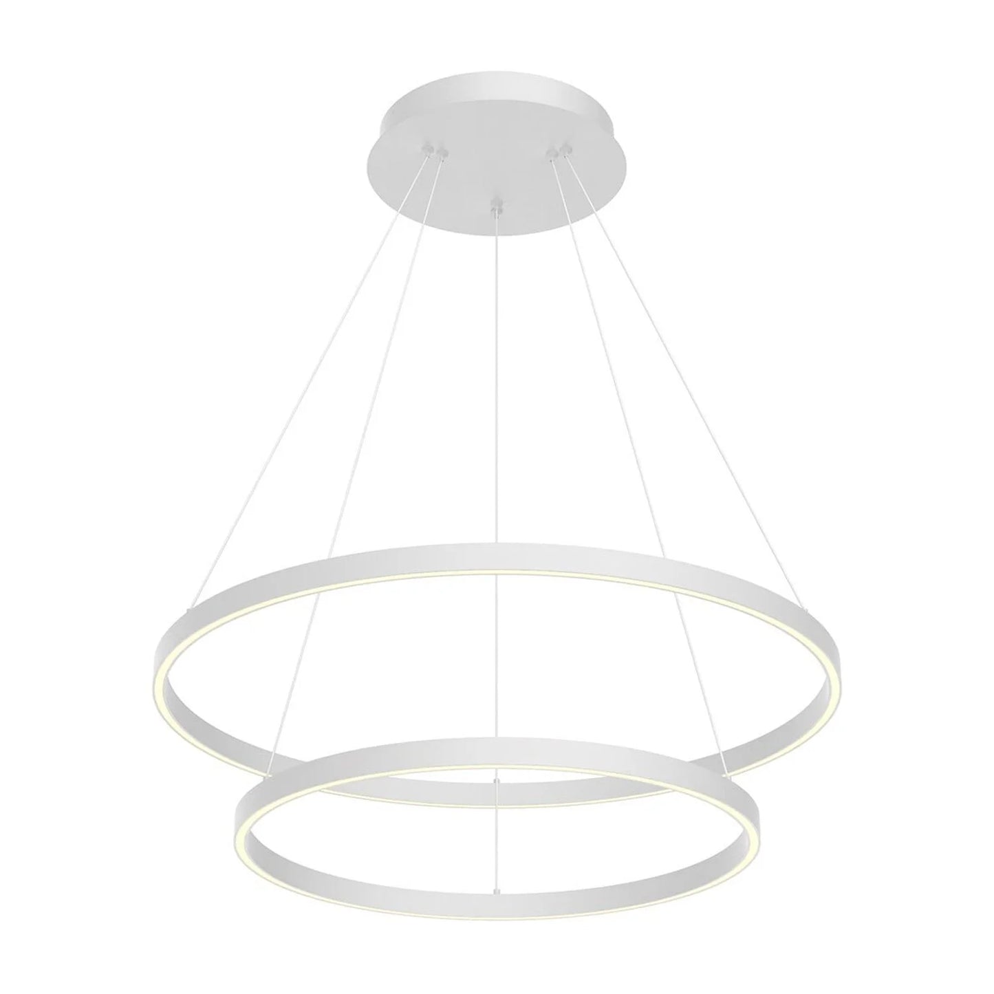 Kuzco Lighting Cerchio 2 Layer 32" Chandelier Textured Down Only 930 TRIAC 120 116W Black