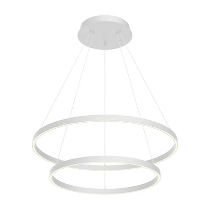 Kuzco Lighting Cerchio 2 Layer 32" Chandelier Textured Down Only 930 TRIAC 120 116W Black
