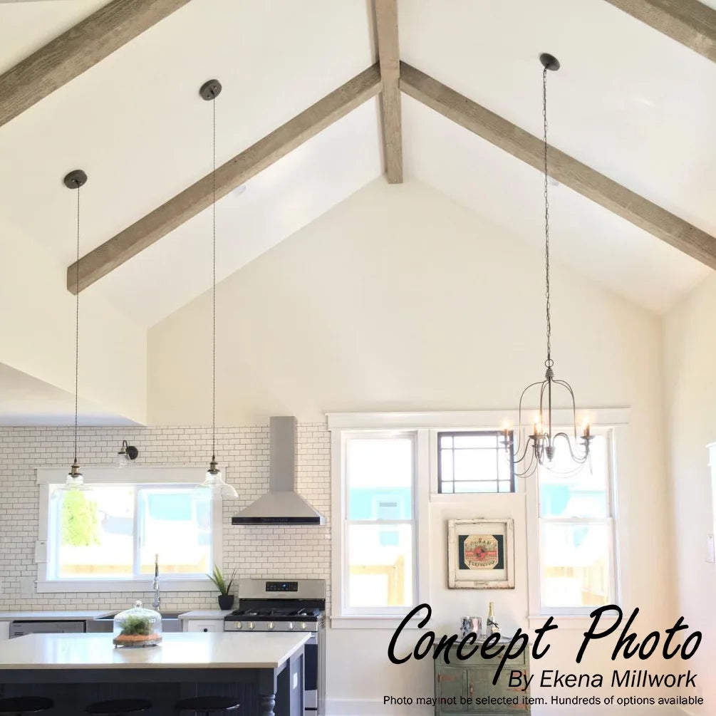 8"W x 8"H x 10'L 2-Sided (L-beam) Riverwood Endurathane Faux Wood Ceiling Beam, Honey Dew