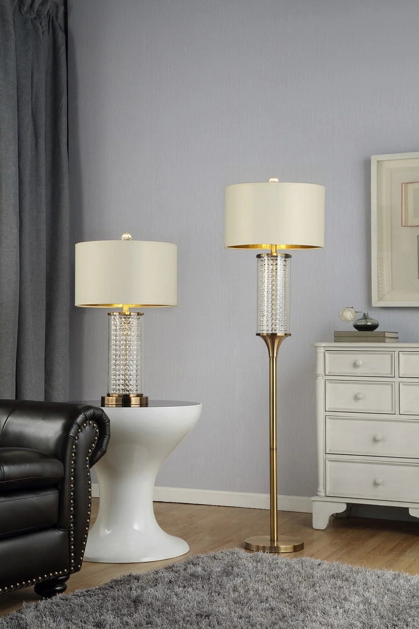 Lighting Fixtures 18.75-Inch Artie Orb Iridescent Chrome Table Lamp,Table Lamps