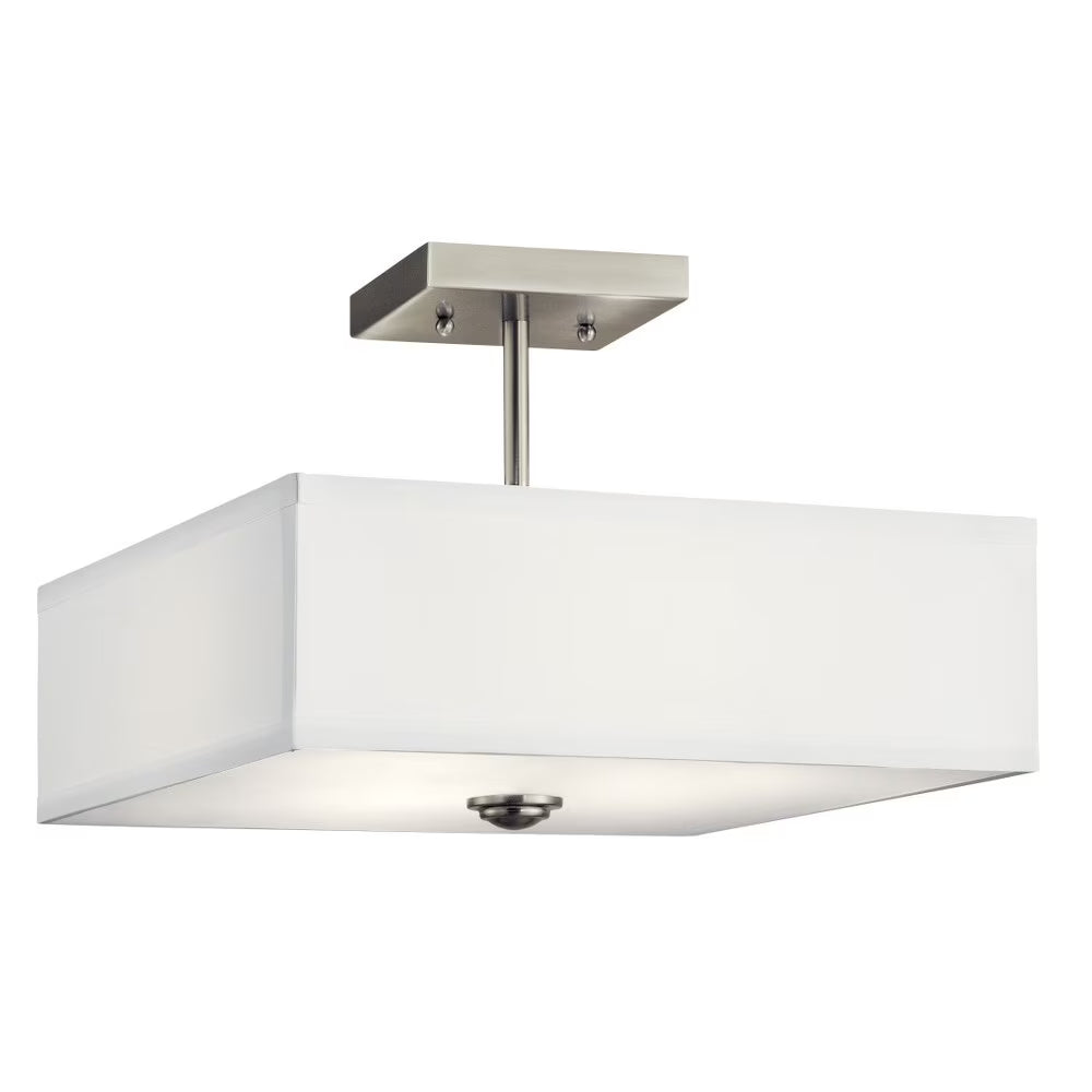 43691BK-Kichler Lighting-Shailene - 3 Light Semi-Flush Mount - 14 inches wide-Black Finish