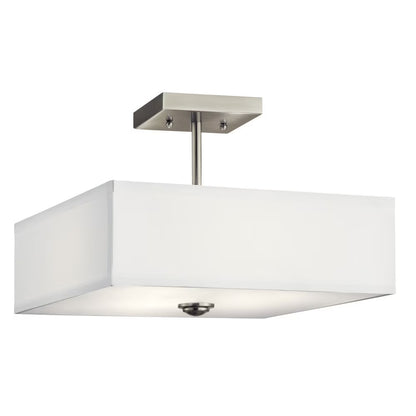 43691BK-Kichler Lighting-Shailene - 3 Light Semi-Flush Mount - 14 inches wide-Black Finish