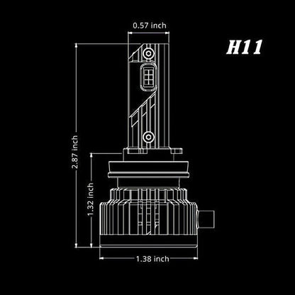 Alla Lighting H11 and 9005 Combo High Beam, Low Beam Headlights, 6000K-6500K Xenon White 9005 H11 LED Bulbs HB3 9005LL 9005XS 9005L+ H8 H8LL