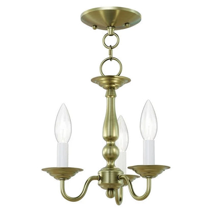 Livex Lighting Park Ridge Chandelier in Hand Painted Antique Gold Leaf