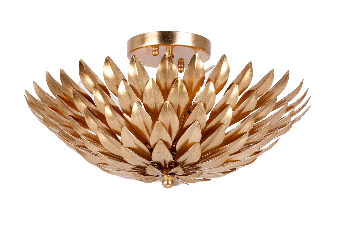 505-MT-Crystorama Lighting-Broche - Four Light Flush Mount in Traditional and Contemporary Style - 16 Inches Wide by 6.25 Inches High-Matte White