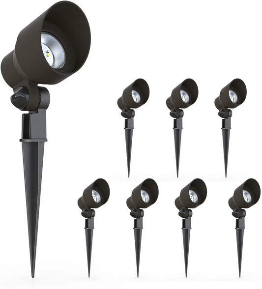 Malibu 6 Watt LED Floodlight, 8 Pack, Landscape Lighting Outdoor Spotlight Waterproof Lighting for Driveway, Yard, Lawn, Flood, Garden, Outdoor Lighting 8401-2604-08