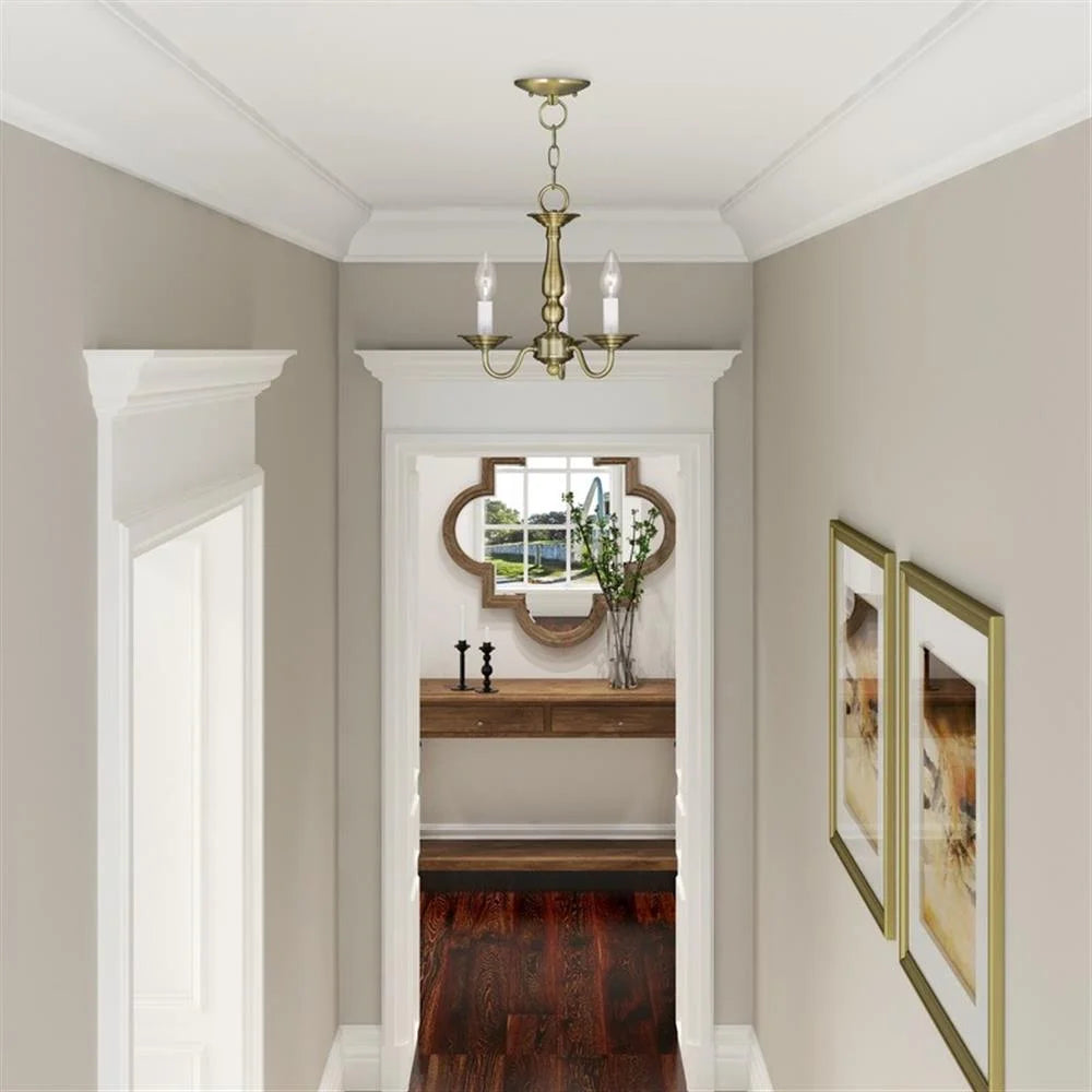 Livex Lighting Park Ridge Chandelier in Hand Painted Antique Gold Leaf