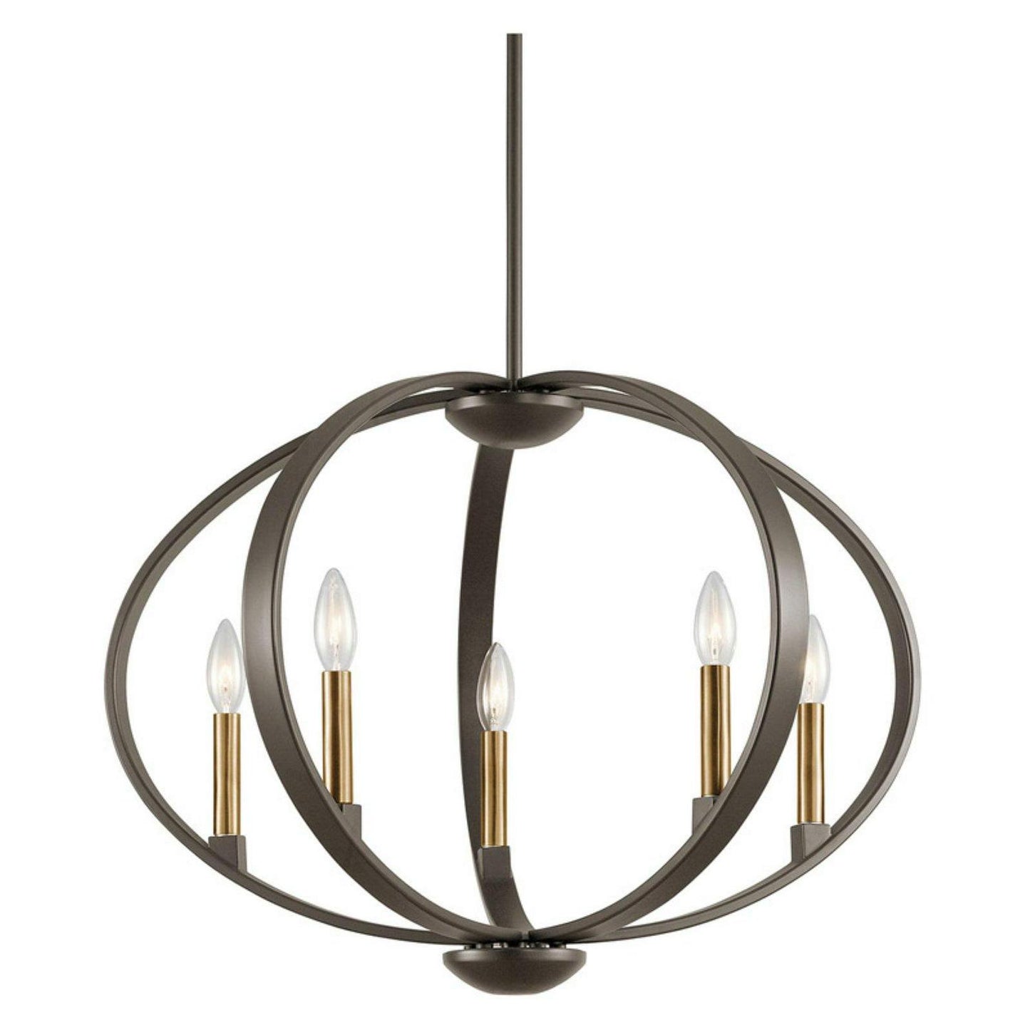 43871OZ-Kichler Lighting-Elata - 5 light Round Chandelier - with Soft Contemporary inspirations - 19.25 inches tall by 27 inches wide-Olde Bronze
