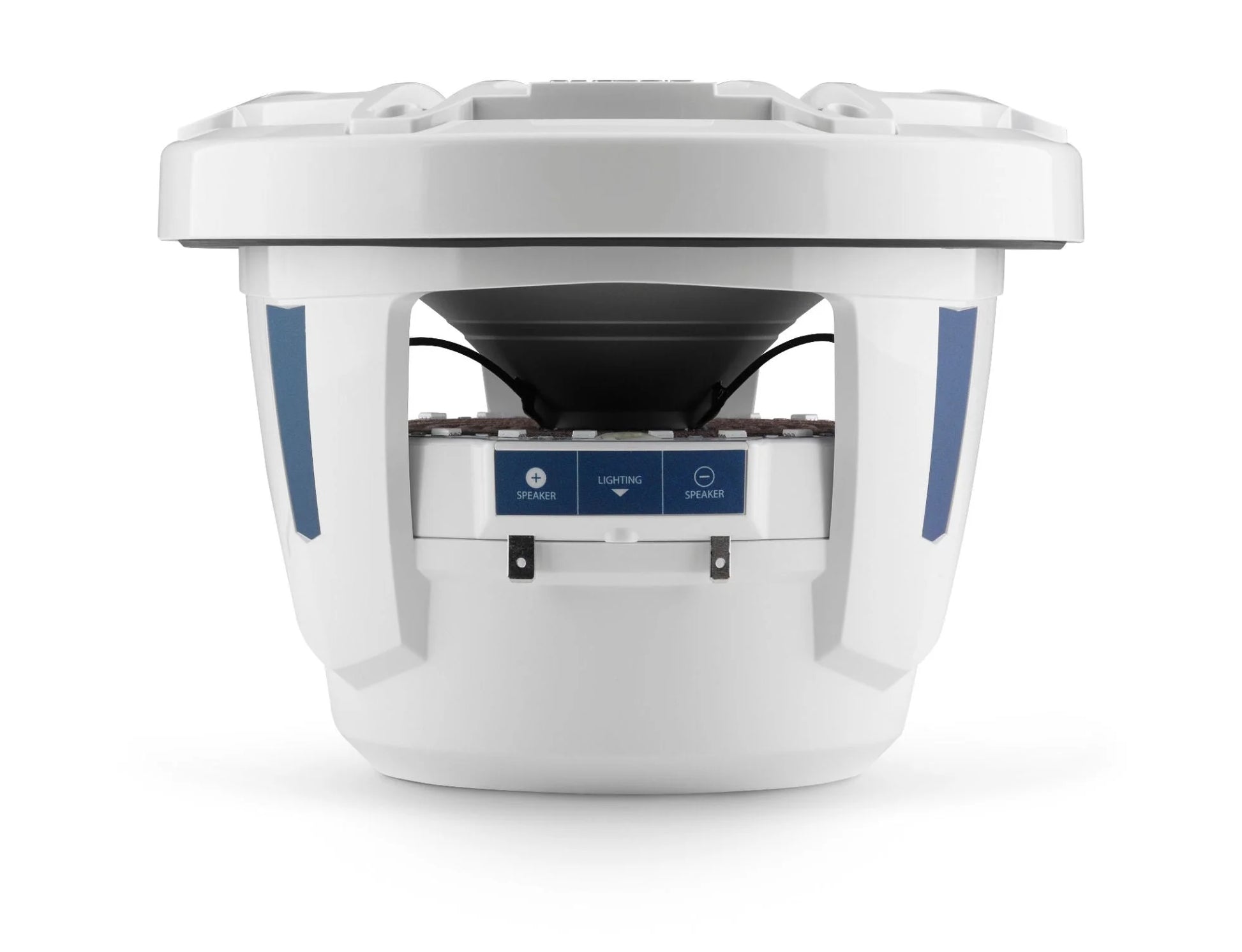 JL Audio M6-880X-S-GwGw-i 8.8-inch (224 mm) Marine Coaxial Speakers with Transflective LED Lighting, Gloss White Trim Ring, Gloss White Sport Grille