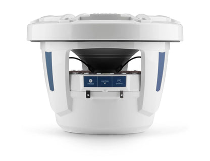 JL Audio M6-880X-S-GwGw-i 8.8-inch (224 mm) Marine Coaxial Speakers with Transflective LED Lighting, Gloss White Trim Ring, Gloss White Sport Grille