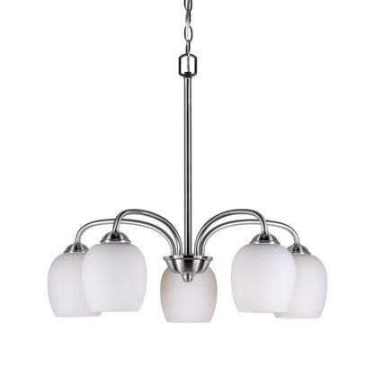 2636-05-32-Forte Lighting-Felton - 5 Light Chandelier-21.75 Inches Tall and 23 Inches Wide-Antique Bronze Finish -Traditional Installation
