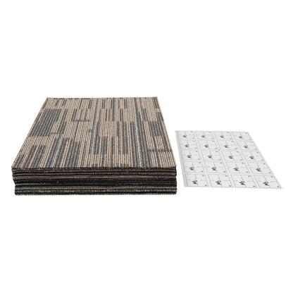 20Pcs Modern Square Carpets 20x20-inch Repeated Use Floor Tile Washable Mats 5.5mm Thickness Carpet for Cement Wood Ceramic Tiles and Flooring
