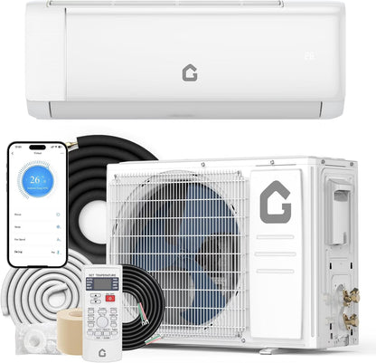 19 SEER2 9000 BTU Mini Split Air Conditioner,2025 New Update 230 V Split AC Unit Heating and Coolings up to 450,Inverter Ductless Air Conditioner w/Wifi,Remote Control.More Energy Efficient