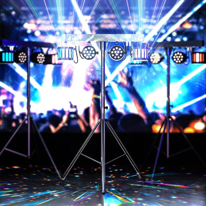 DJ Lights with Stand, 24PCS+8PCS RGBW Party Bar Light Set,Sound Activated LED Stage Lighting for Disco Wedding Halloween Christmas