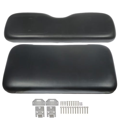 SHZAITOR For EZGO Medalist TXT Golf Cart 1994-2013 Black Front Seat Cushion with Hardware