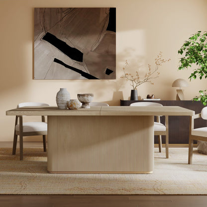 Christopher Knight Home 84" Rectangular Wood Dining Table for 6-8 people with Solid Pillar Base, Walnut