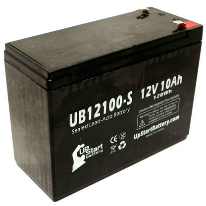 4x Pack - Neuton Mowers CE5 Battery Replacement - UB12100-S Universal Sealed Lead Acid Battery (12V, 10Ah, 10000mAh, F2 Terminal, AGM, SLA)