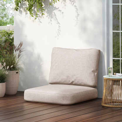 Christopher Knight Home 2-Piece Outdoor Deep Seat Cushion Set, 24"x 24"x 5", Beige