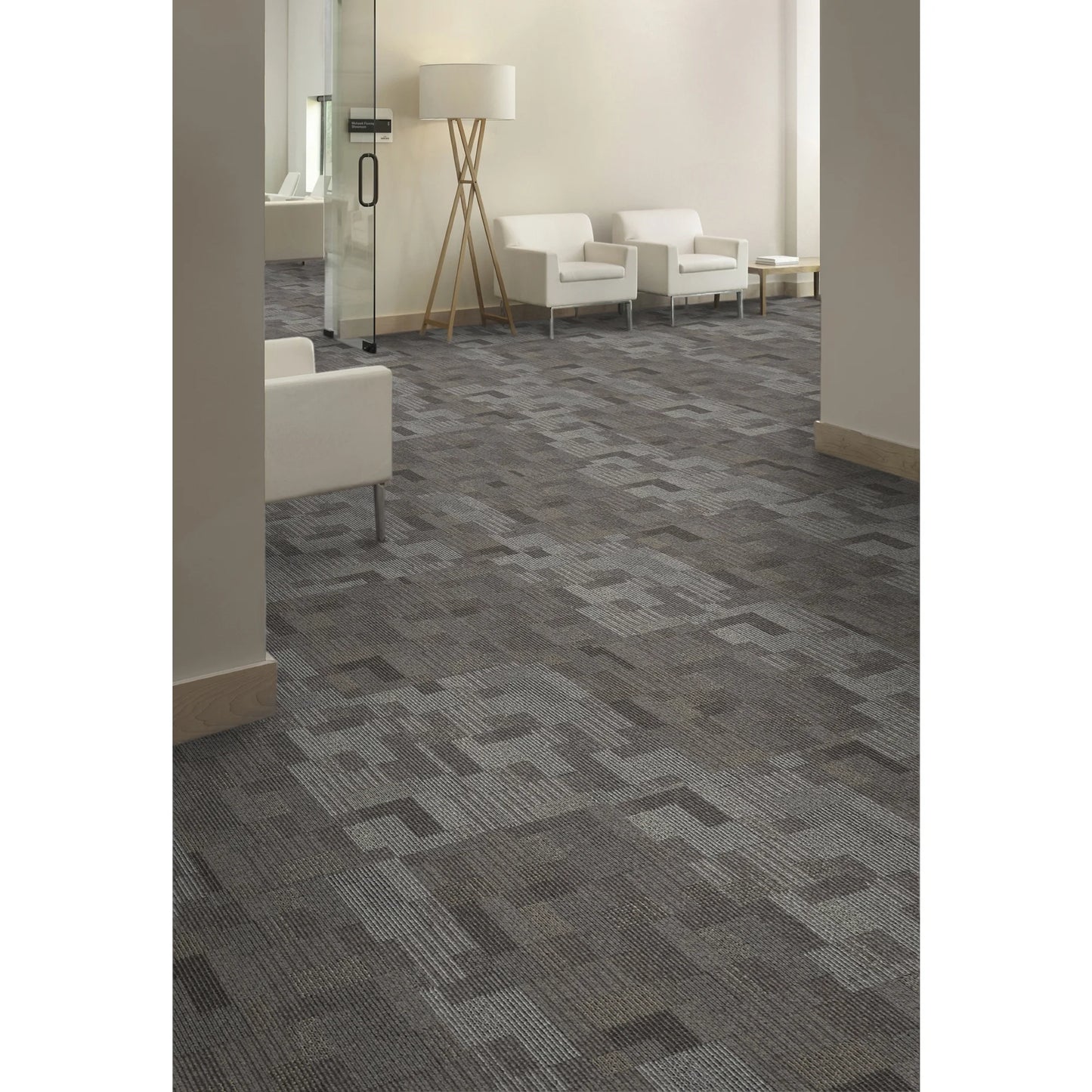 Mohawk Basics 24" x 24" Carpet Tile with EnviroStrand PET Fiber in Stone Walk (96 sq ft per carton)