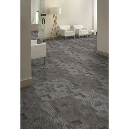 Mohawk Basics 24" x 24" Carpet Tile with EnviroStrand PET Fiber in Stone Walk (96 sq ft per carton)