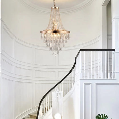 ACE-LIGHTS,Gold Crystal Chandeliers(Bulbs Not Included),Large Contemporary Luxury Ceiling Lighting for Living Room,Dining Room,Bedroom,Hallway(Golden)