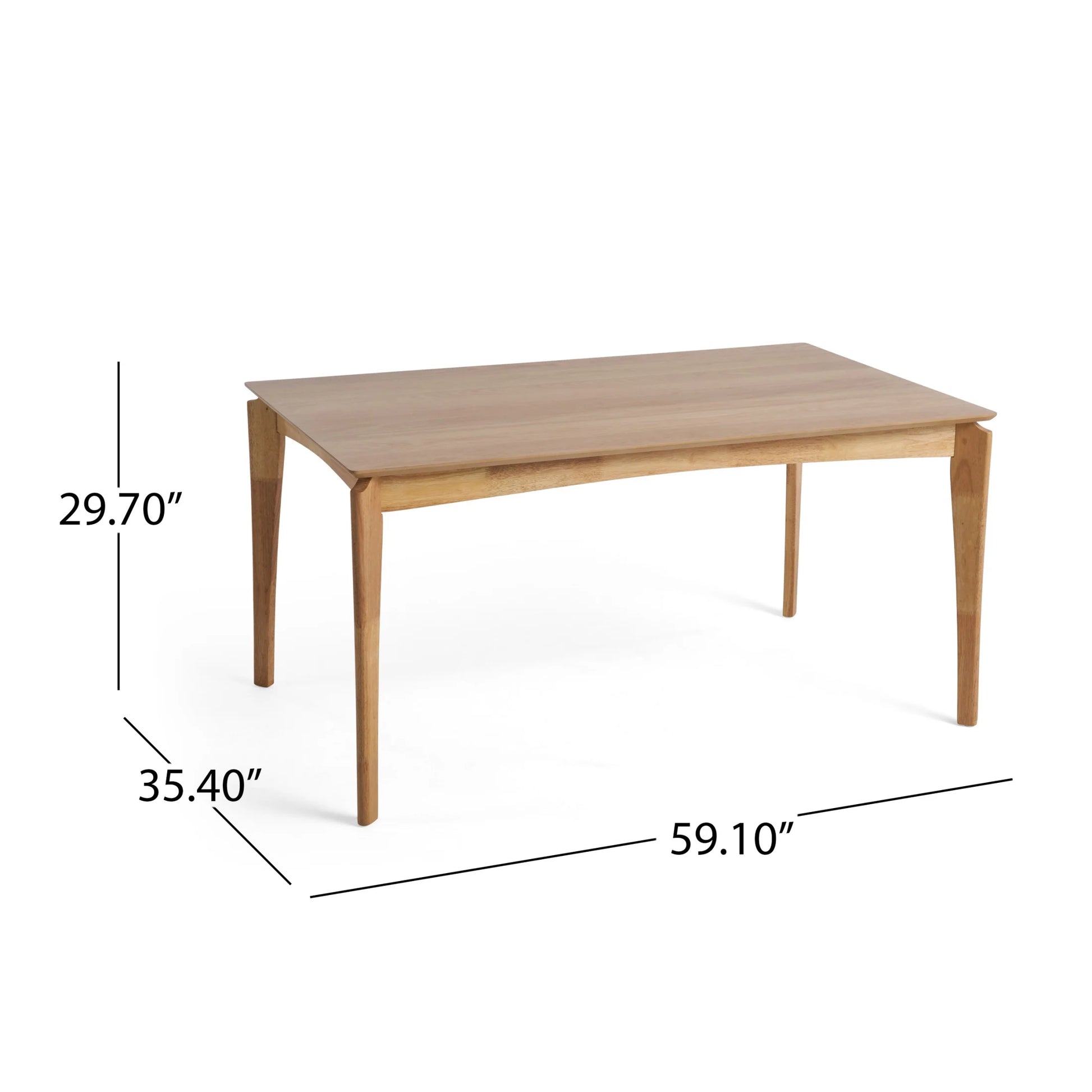 Christopher Knight Home Mid-Century 5-Piece Dining Set with Rectangular Table and 4 Green Tea Upholstered Chairs