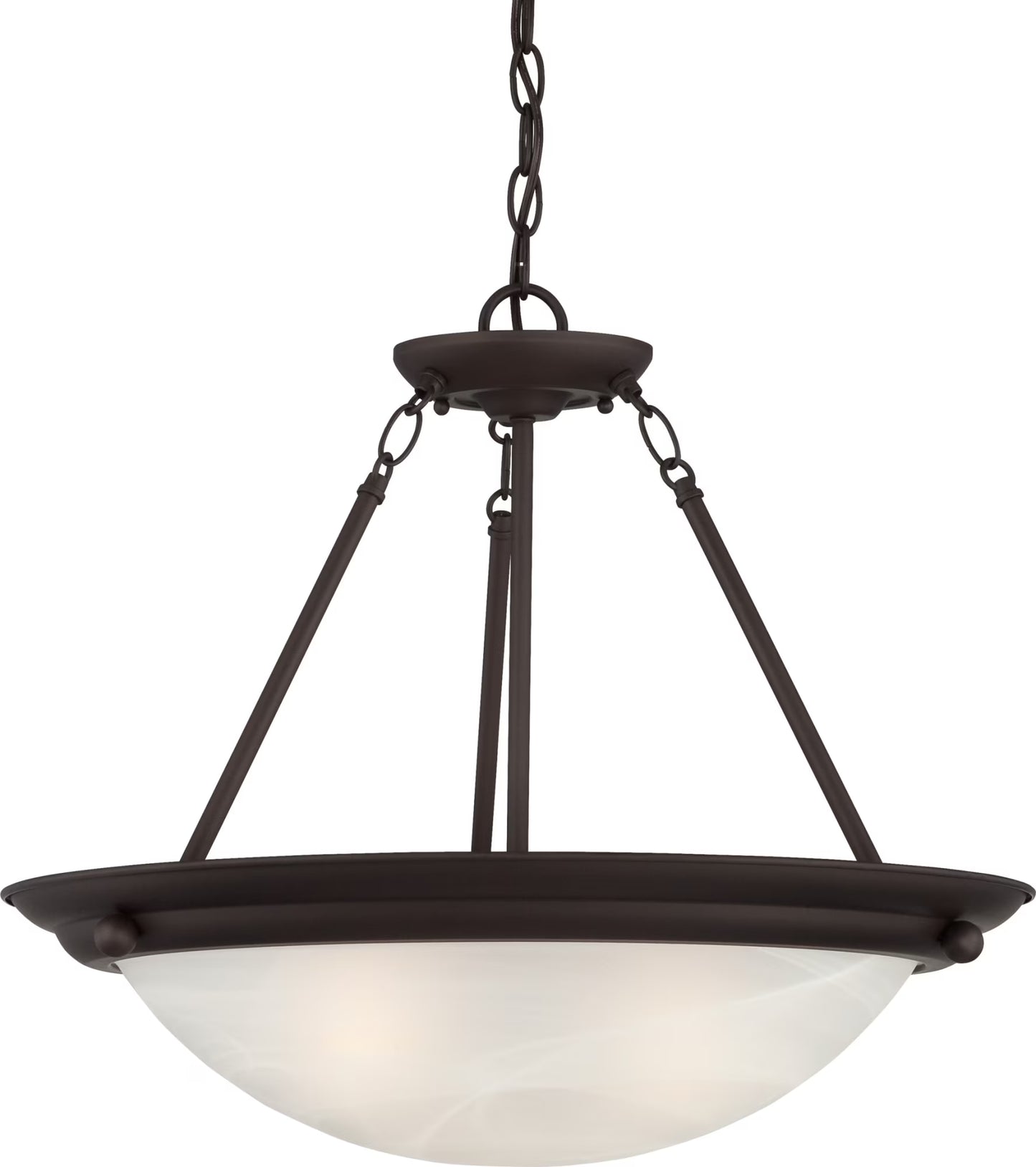 Volume Lighting Lunar 2-Light Brushed Nickel Interior Pendant