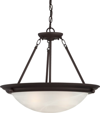 Volume Lighting Lunar 2-Light Brushed Nickel Interior Pendant