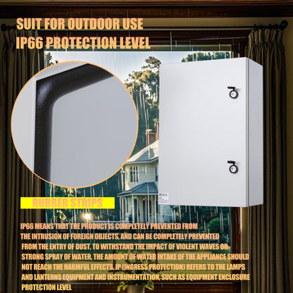 Autovo 24 x 16 x 8 In Carbon Steel Electrical Enclosure Box Waterproof IP66 Wall Mount Junction Box with Mounting Plate
