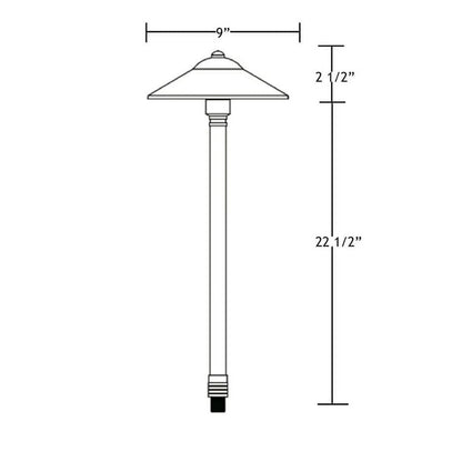 VOLT Brass Landscape Lighting Kit (6 Spotlights, 2 Path Lights)