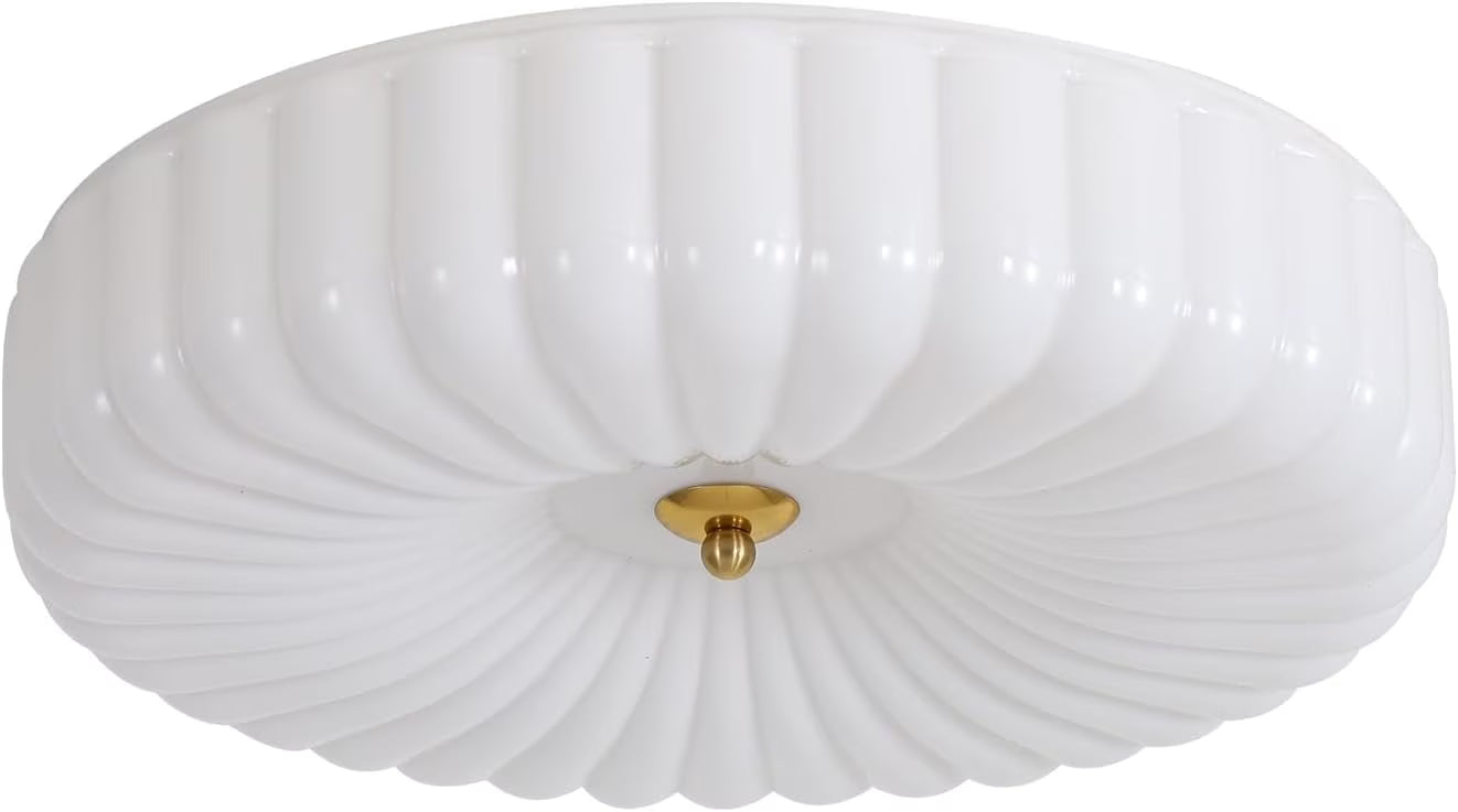 KCO Lighting Mid Century Modern LED Ceiling Lights Mint Green Glass Ceiling Lamp Large Hallway Ceiling Light